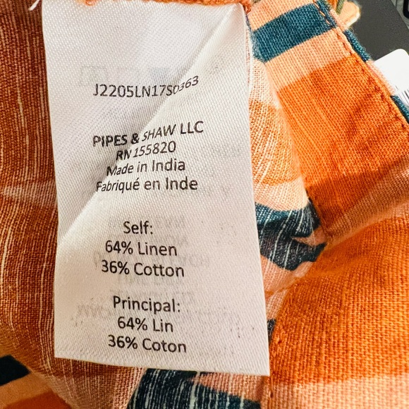 Veronica Beard NEW Tiffany Cropped Top Size L Multi Color Linen Cotton Blend - Picture 13 of 15